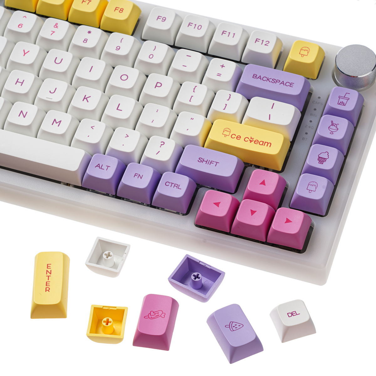 136KeysIceCreamKeycapSetPBTSublimationXDAProfileEnglishJapaneseCustomKeycapsforMechanicalKeyboard-1941577-13