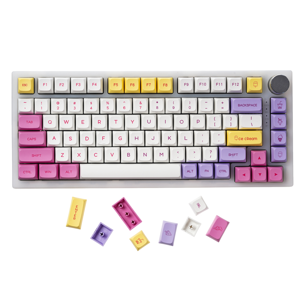 136KeysIceCreamKeycapSetPBTSublimationXDAProfileEnglishJapaneseCustomKeycapsforMechanicalKeyboard-1941577-9