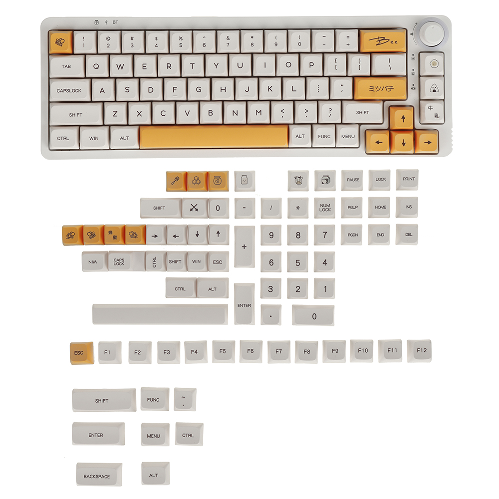 140KeysHoneyMilkPBTKeycapSetXDAProfileSublimationEnglishJapaneseKeycapsforMechanicalKeyboards-1902765-1