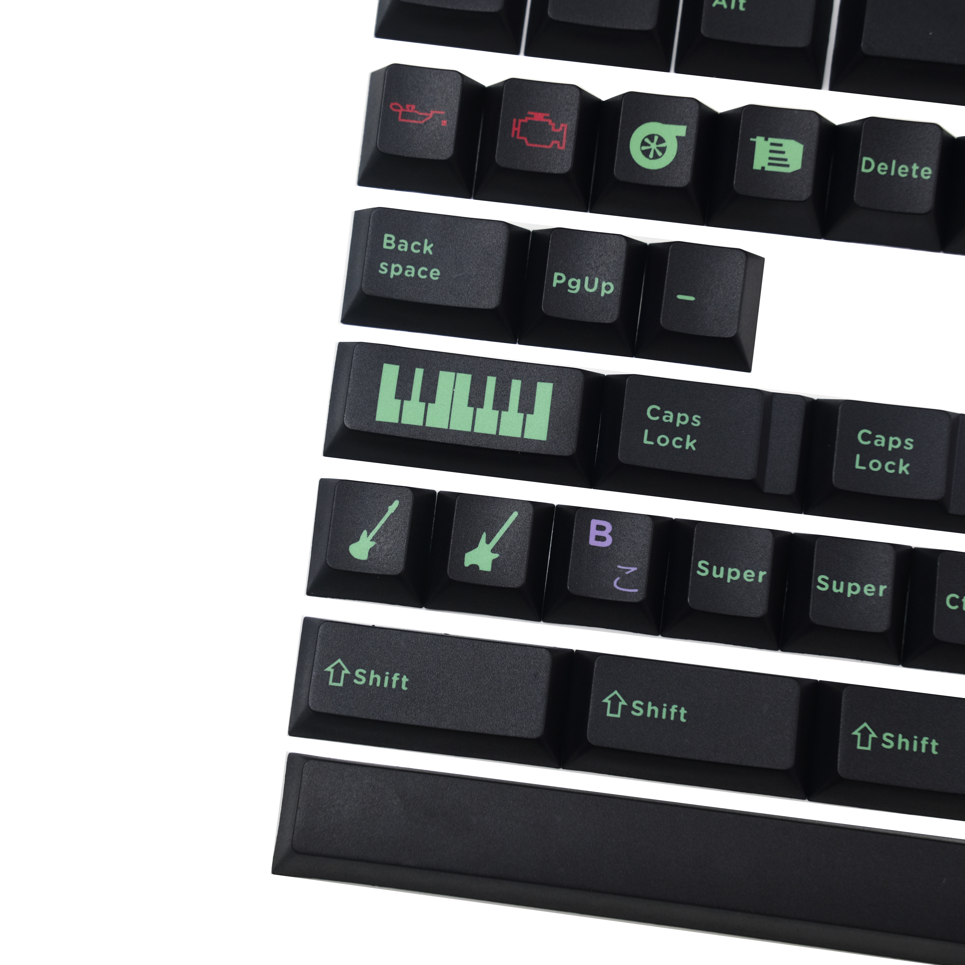 145KeysGMKPOWERCHORDPunkPBTKeycapSetCherryProfileSublimationKeycapsforMechanicalKeyboards-1934930-3