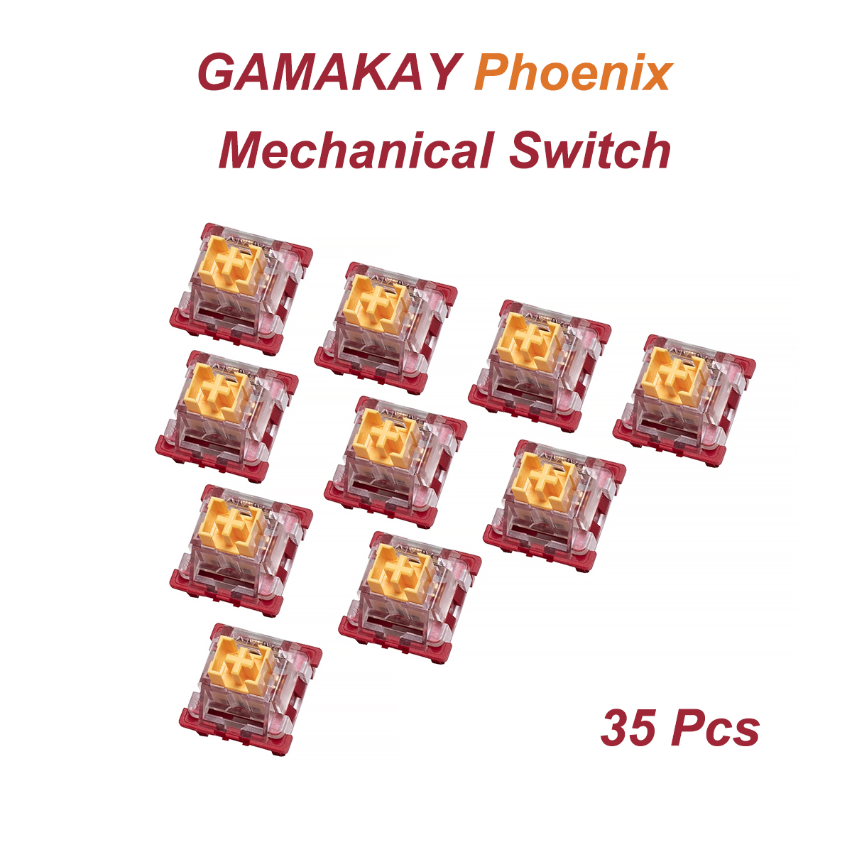 35PcsGAMAKAYPhenixMechanicalSwitch3-PinPrelubricateSilentLinearSwitchforDIYMechanicalGamingKeyboard-1943816-1