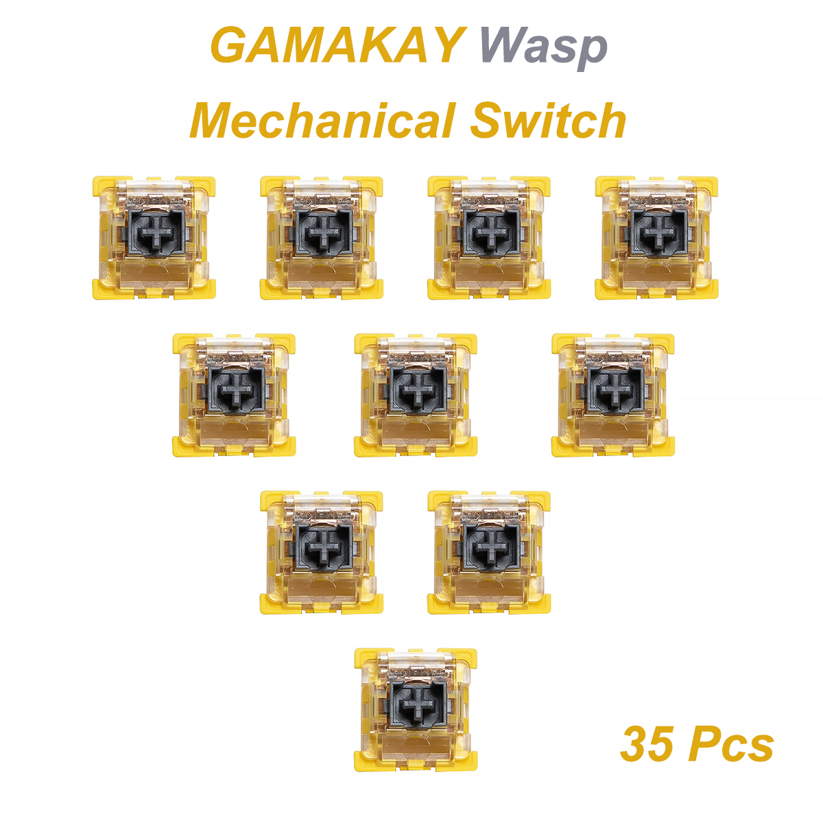 35PcsGAMAKAYWaspMechanicalSwitch3-PinPrelubricateLinearSwitchforDIYMechanicalGamingKeyboard-1943827-1