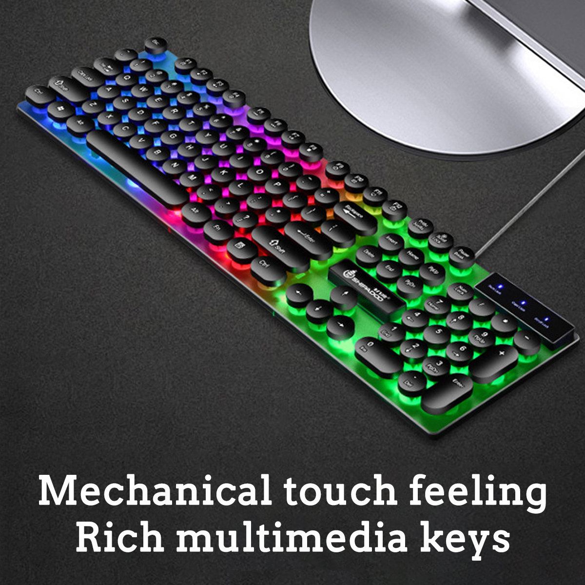 4-in-1KeyboardMouseHeadsetMousePadSet4PcsGamingKit104KeysLEDbreathingBacklightMechanicalFeelGamingKe-1865526-2
