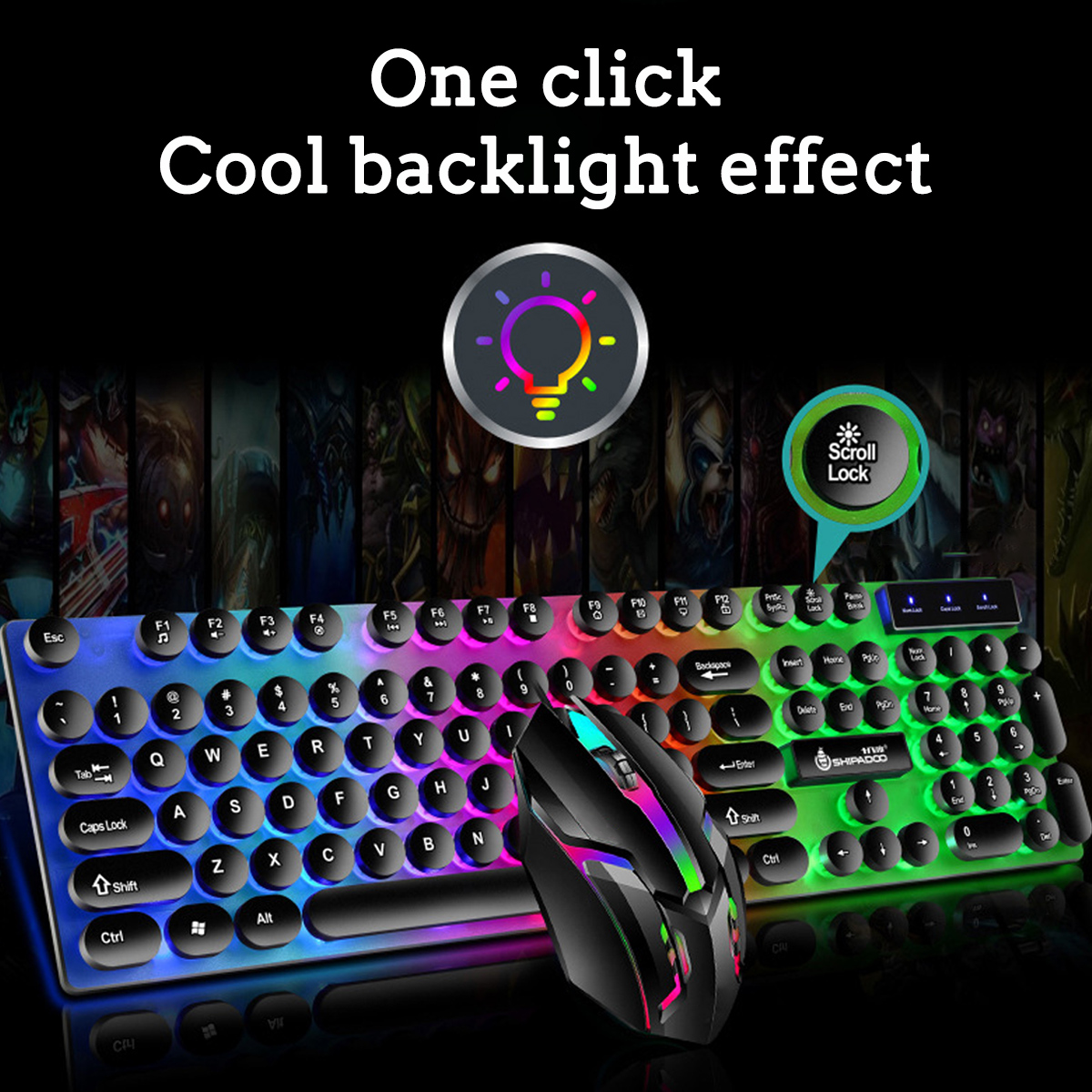 4-in-1KeyboardMouseHeadsetMousePadSet4PcsGamingKit104KeysLEDbreathingBacklightMechanicalFeelGamingKe-1865526-3