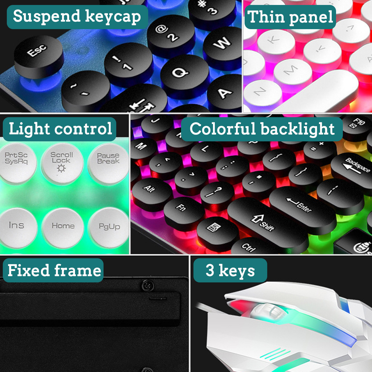 4-in-1KeyboardMouseHeadsetMousePadSet4PcsGamingKit104KeysLEDbreathingBacklightMechanicalFeelGamingKe-1865526-6