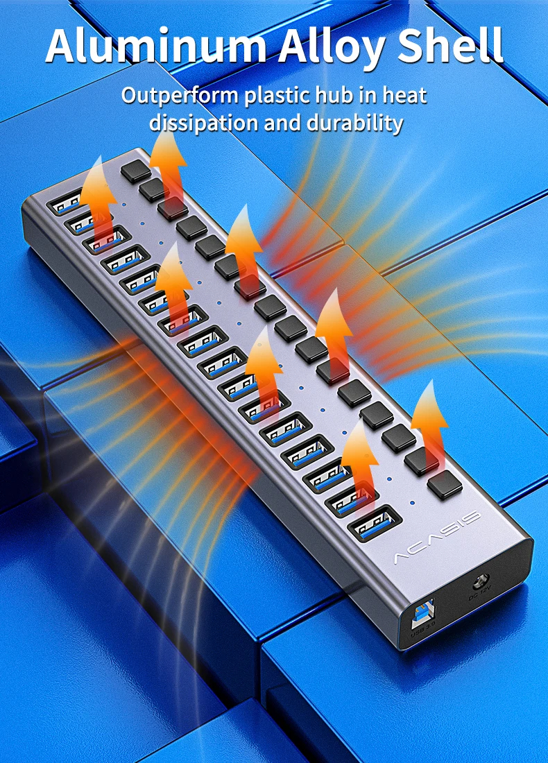 AKASISHS-716MG16-in-1USB30HubHighSpeed5GbpsSplitterAluminumAlloyDockingStationwithIntegratedIndepend-2014599-2