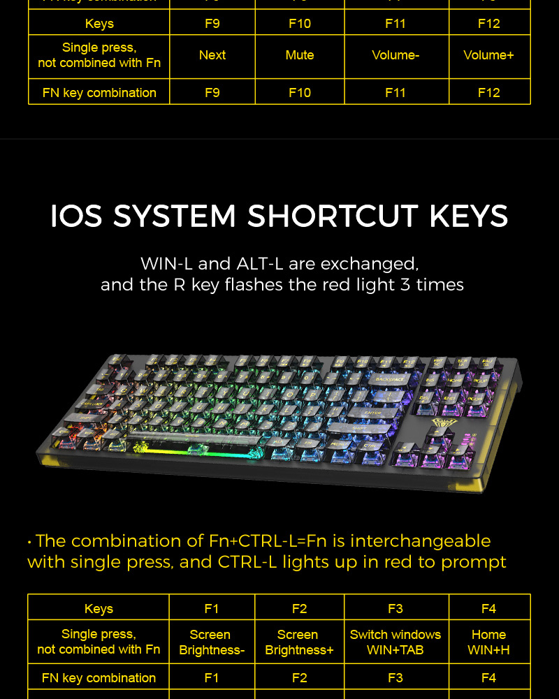 AULAF2183MechanicalKeyboardRGB87KeysHotswapbluetoothWired24GTripleModeKeyboardTransparentKeycapKeybo-1986087-11