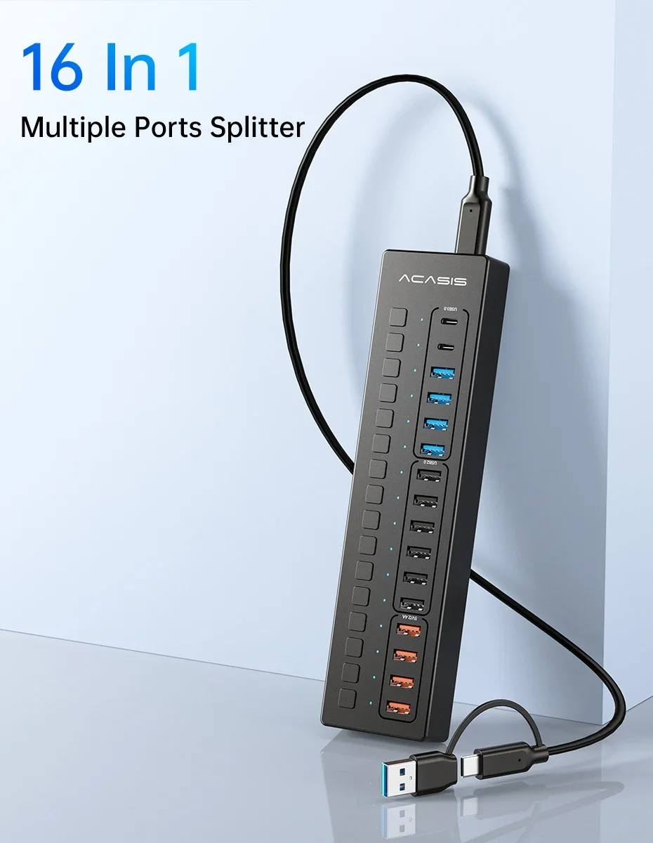 Acasis16-in-1PoweredSwitchType-CDockingStationUSBHubsAdapterwithSmartCharging4USB304USB206USB-C2forP-2015436-1