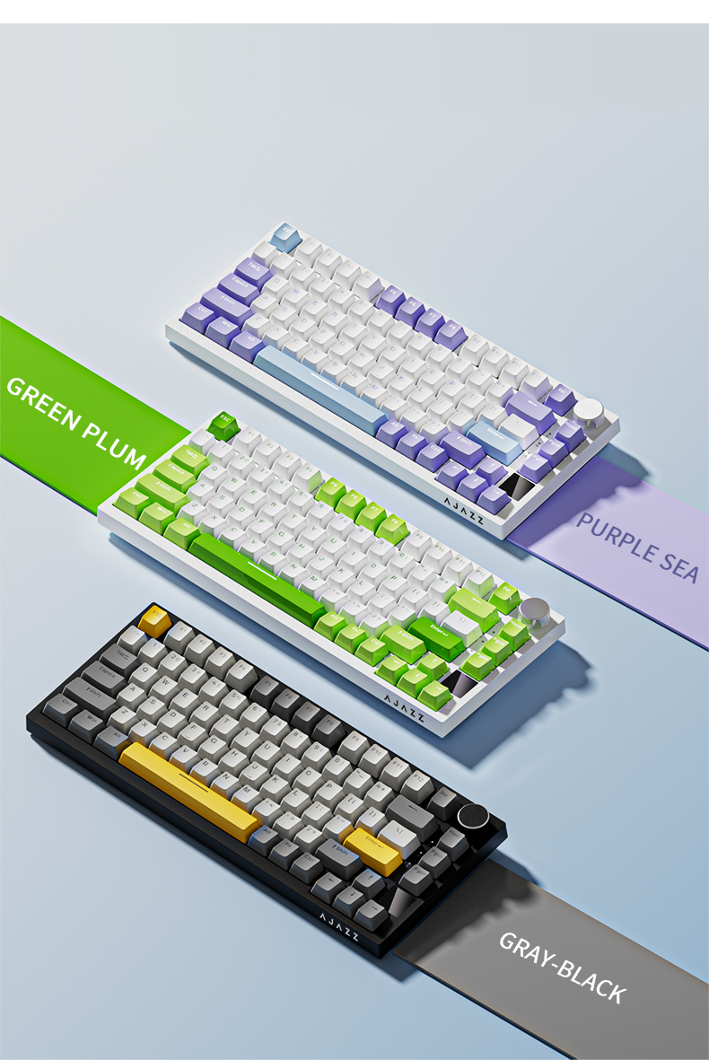 AjazzAK820proDisplayScreenMechanicalGamingKeyboard81-KeysColorScreenLayoutRGBPBT24GBTUSBWiredGamingK-2013593-4