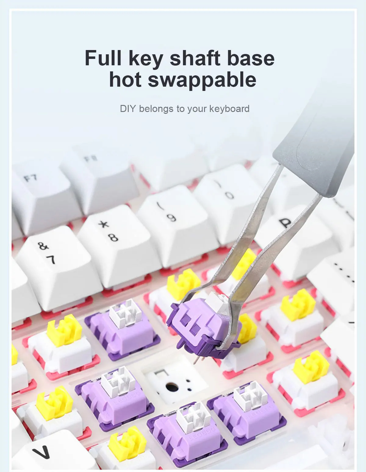AulaF99MechanicalGamingKeyboard99KeysTri-modeHotSwappablePBTTwo-ColorKeycapBT24GType-CGasketRGBCusto-2013521-11
