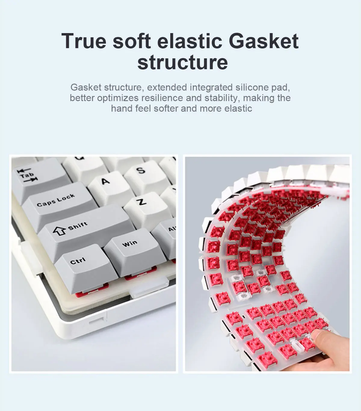 AulaF99MechanicalGamingKeyboard99KeysTri-modeHotSwappablePBTTwo-ColorKeycapBT24GType-CGasketRGBCusto-2013521-5