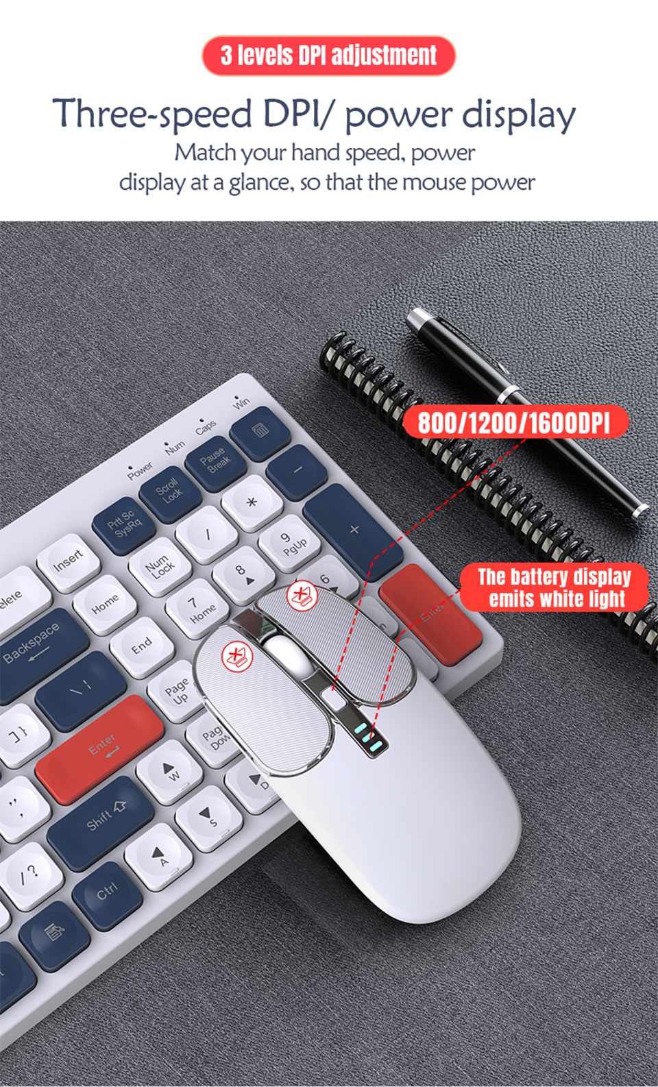 BK100WirelessKeyboardandMouseSetBluetooth24GHzTypeCRechargeableMiniSilentPcSlimOfficeGamingKeyboardK-1991709-12