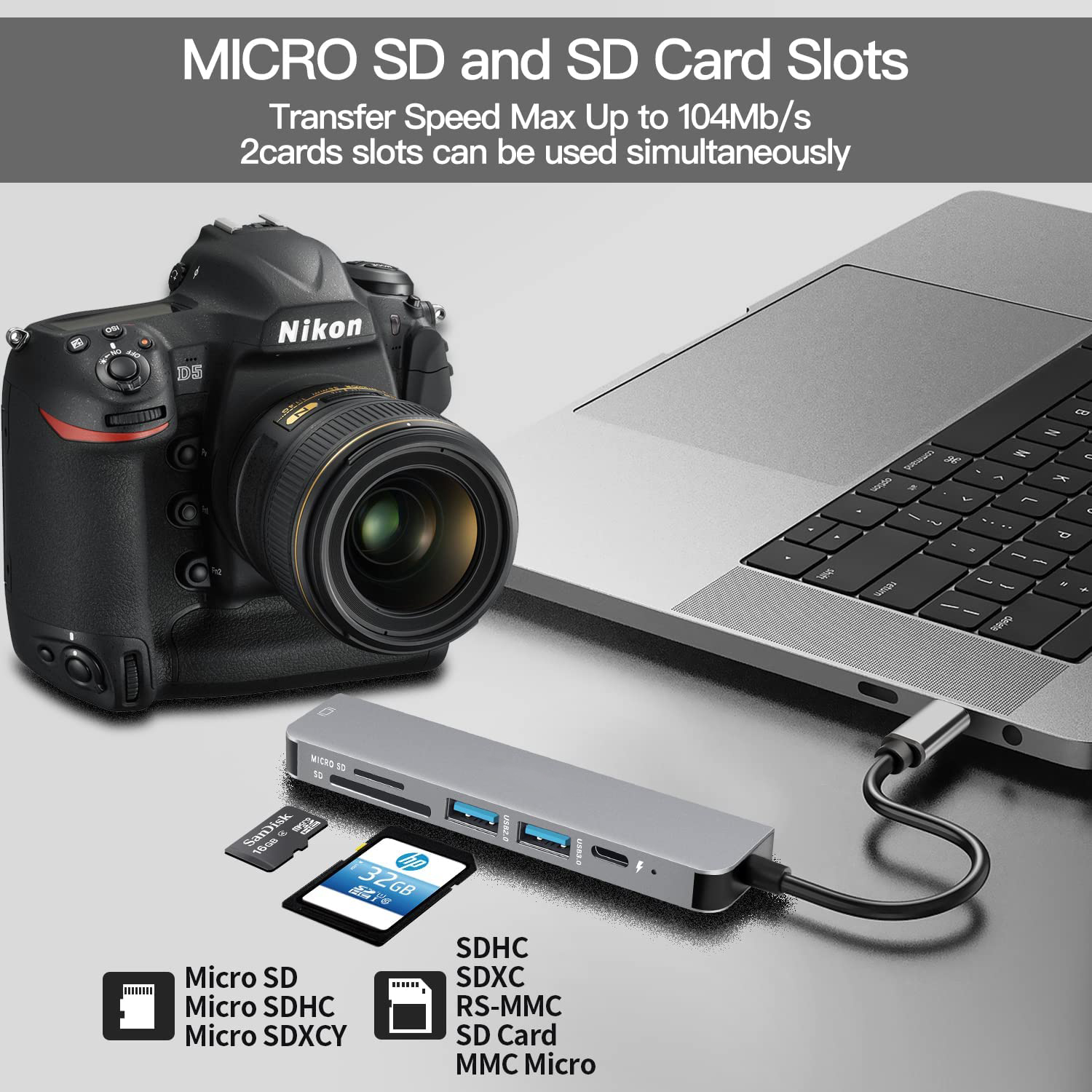Bakeey6-in-1USB-CHubAdapterHDMI4K30HzUSB30USB-CDockingStation100WPDChargingSDReaderWitchSplitterforA-1986552-5
