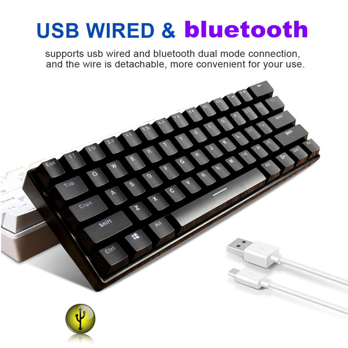 BrownSwtichRoyalKludgeRK61MechanicalKeyboard61Keysbluetooth50WiredDualModeRGBGamingKeyboard-2000674-6