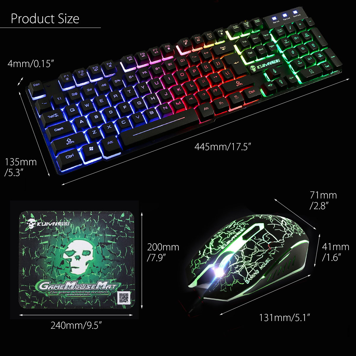 ColorfulBacklightUSBWiredGamingKeyboard2400DPILEDGamingMouseCombowithMousePad-1267321-6