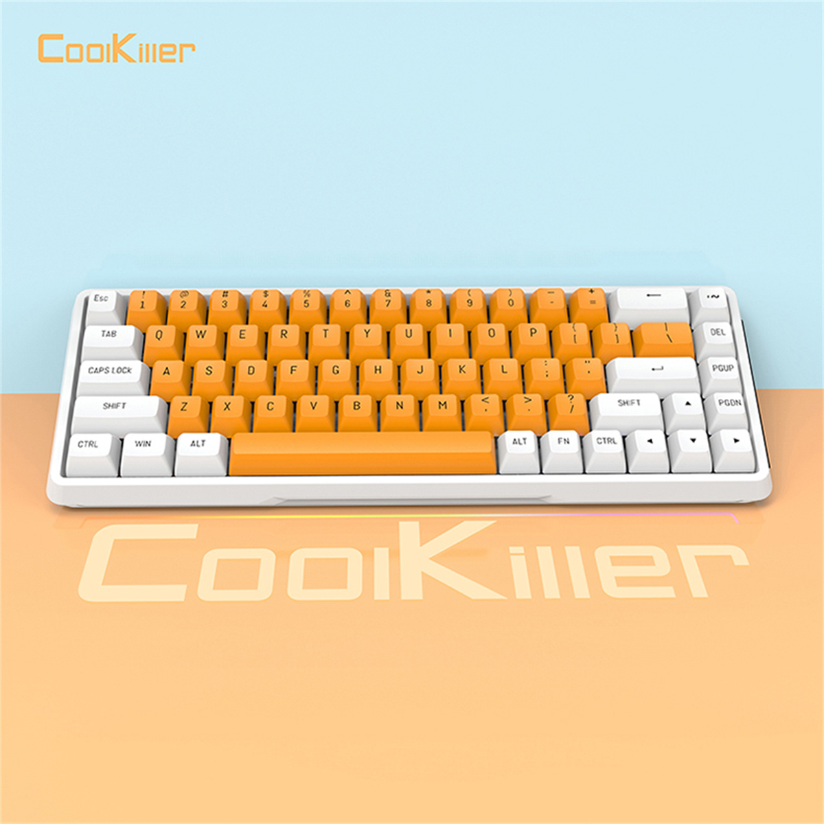 CoolKiller148KeysRedBeanSummerSkyBlossomPinkBananaMilkDarkGoldWhiteSnowKeycapSetPBTDoubleColorInject-1954030-23