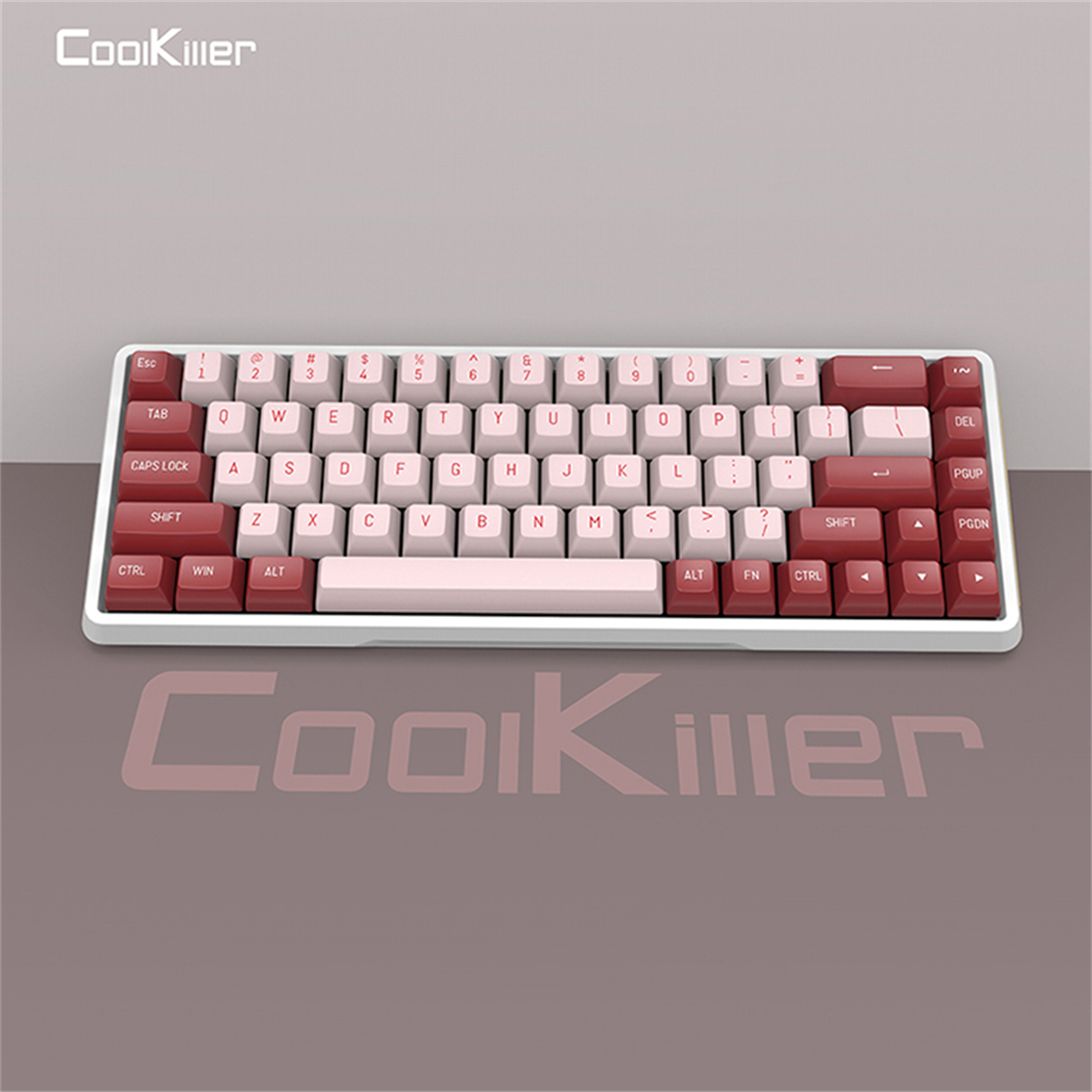 CoolKiller148KeysRedBeanSummerSkyBlossomPinkBananaMilkDarkGoldWhiteSnowKeycapSetPBTDoubleColorInject-1954030-5