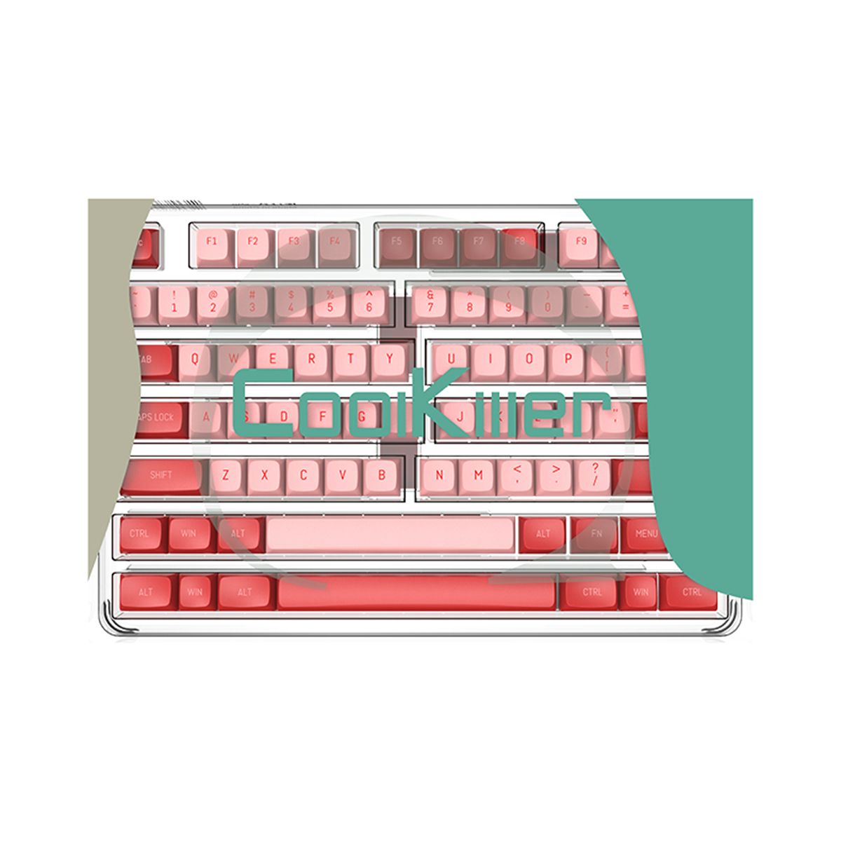 CoolKiller148KeysRedBeanSummerSkyBlossomPinkBananaMilkDarkGoldWhiteSnowKeycapSetPBTDoubleColorInject-1954030-9