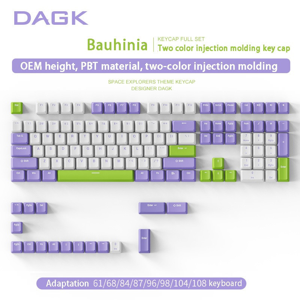 DAGK124KeysBlackGoldBauhiniaPBTKeycapSetOEMProfileTwoColorInjectionMoldingCustomKeycapsforMechanical-1937762-2