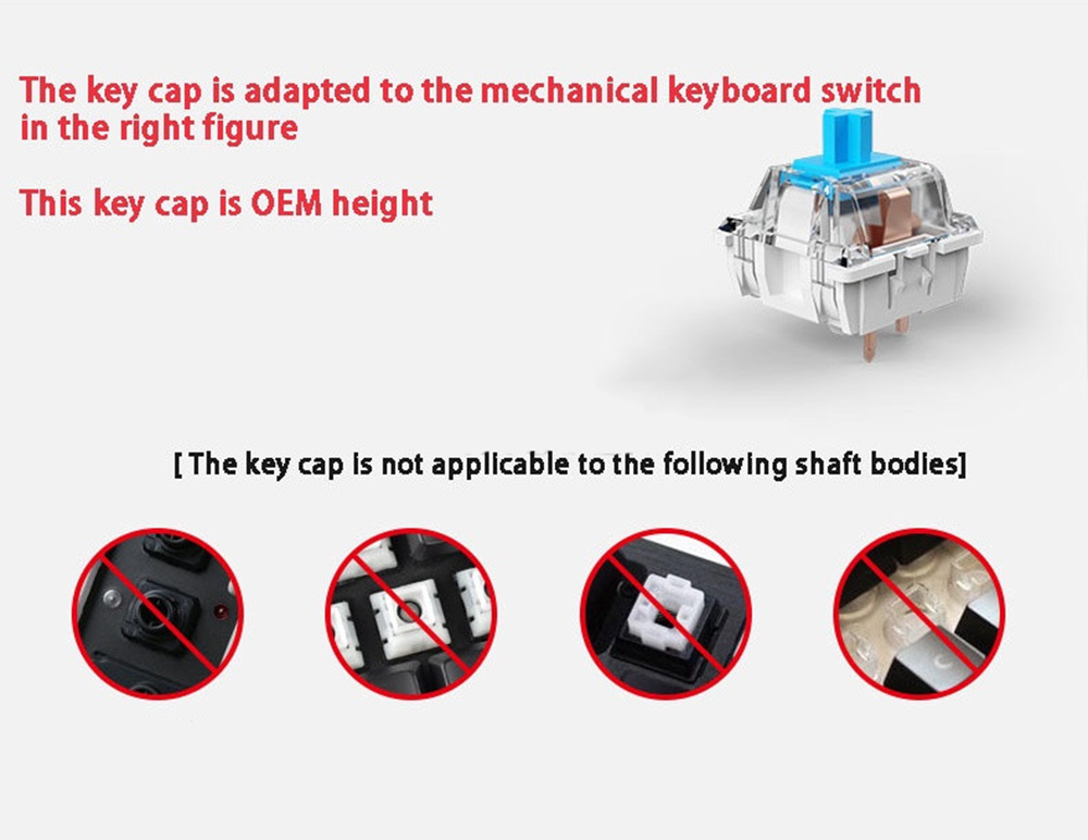 DAGK124KeysBlackGoldBauhiniaPBTKeycapSetOEMProfileTwoColorInjectionMoldingCustomKeycapsforMechanical-1937762-8