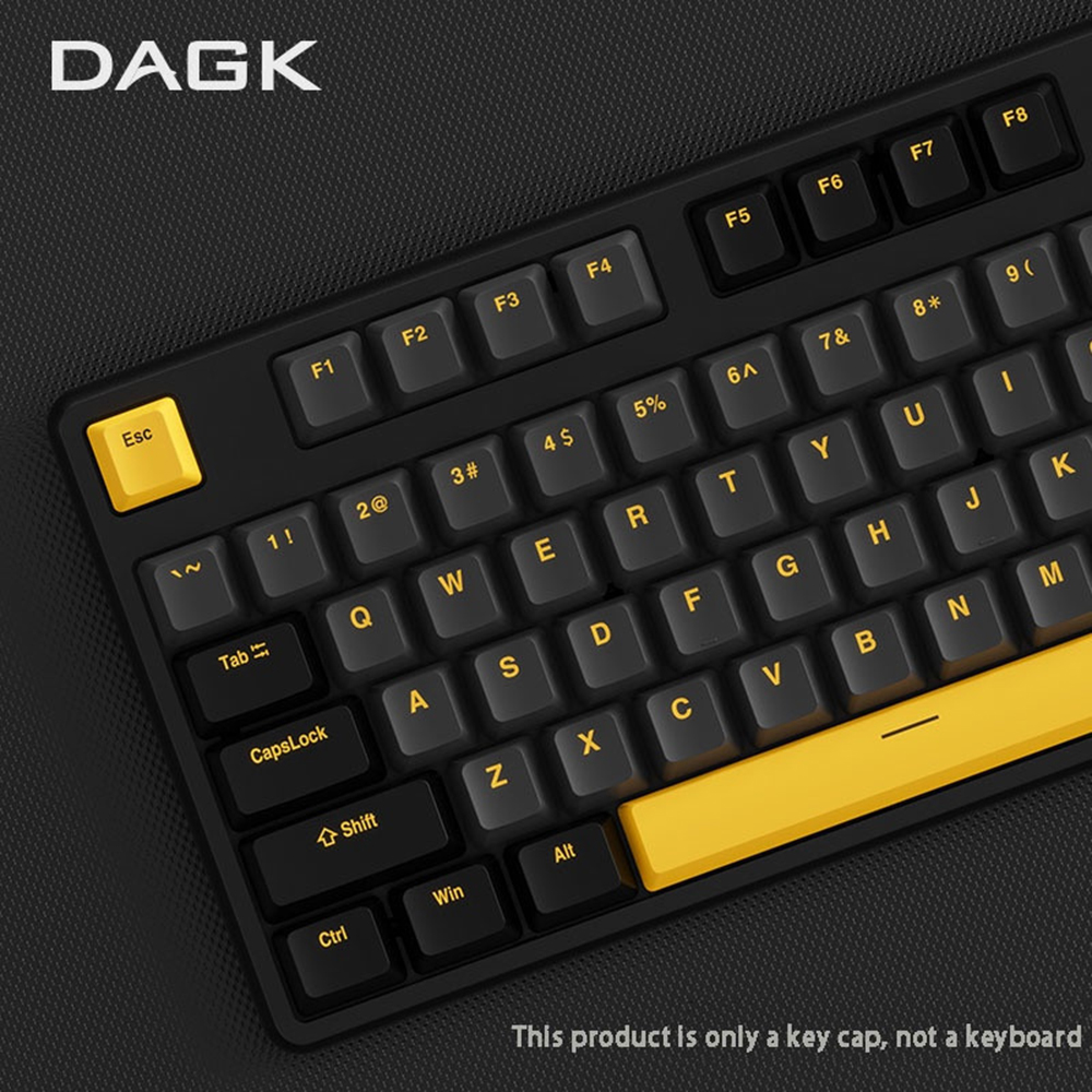 DAGK124KeysBlackGoldBauhiniaPBTKeycapSetOEMProfileTwoColorInjectionMoldingCustomKeycapsforMechanical-1937762-9