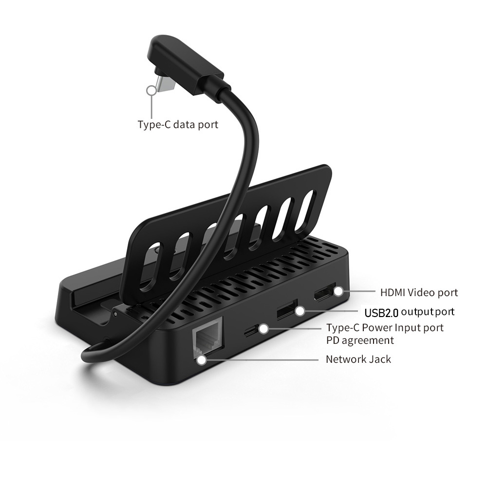 DOBE6in1DeckDockingStationTVConverterDockwithUSB30PDUSB-CHDMIRJ45forSteamDeckConsole-1998042-3
