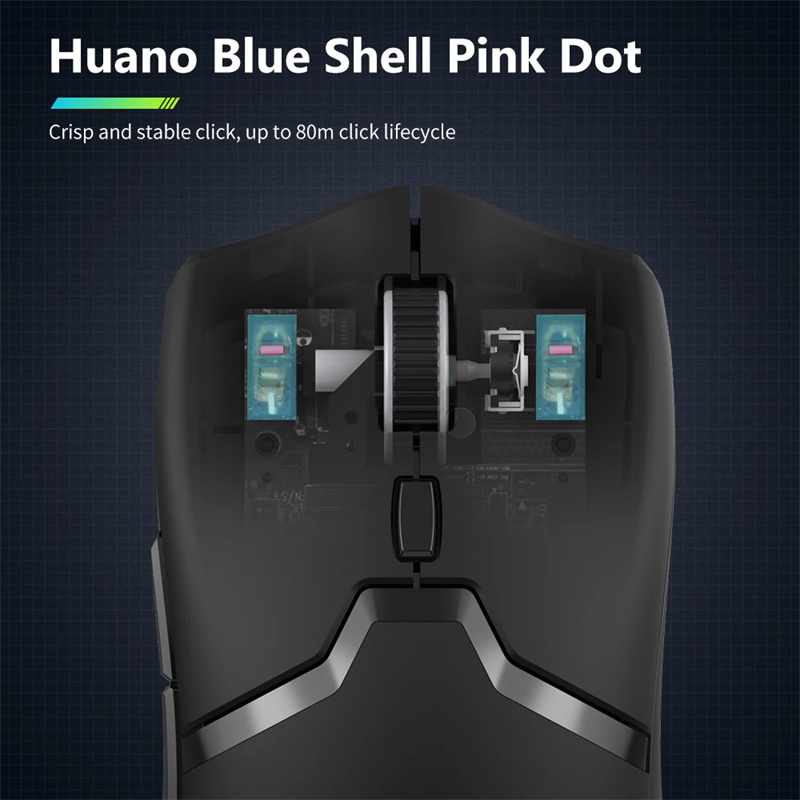 DeluxM800ProWirelessGamingMousePAW3395Tri-mode26000DPIRechargeableE-sportsMiceLightweight69gwith6Pro-2013458-7