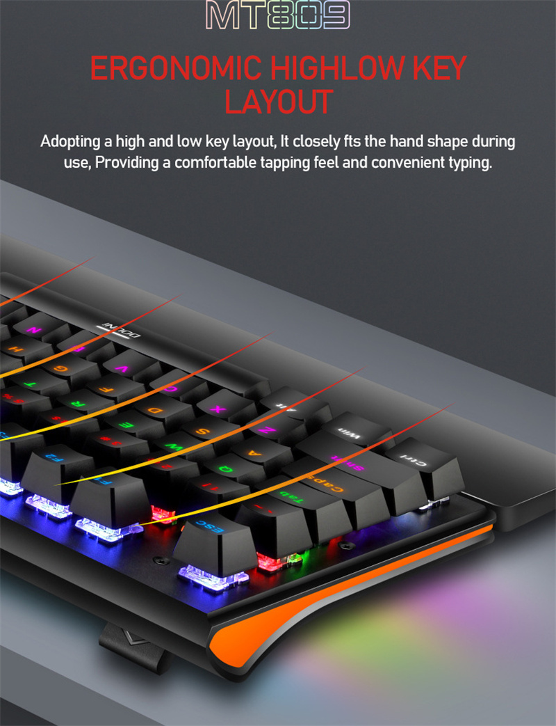 DouniMT809RGBWiredMechanicalGamingKeyboardwithDetachableHandRest104KeysBlueSwitchKeyboard-2013123-5