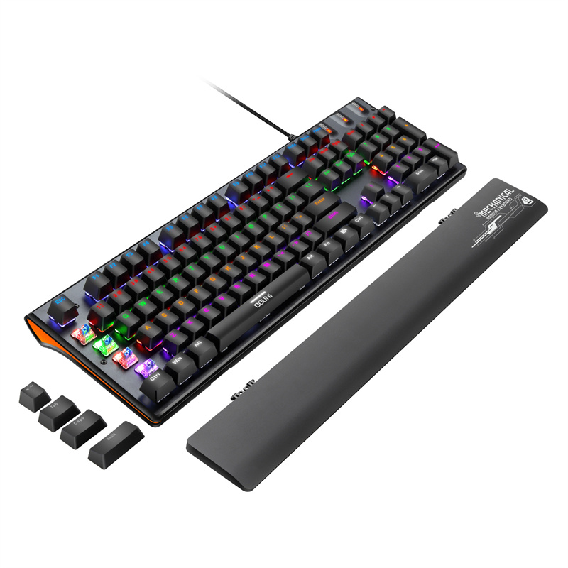 DouniMT809RGBWiredMechanicalGamingKeyboardwithDetachableHandRest104KeysBlueSwitchKeyboard-2013123-7