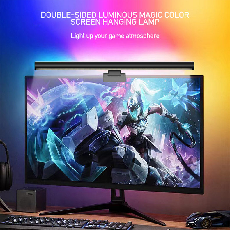 FY-GD003RGBColorfulGamingMonitorLightBar2700-6500KAdjustableColorTemperatureBrightnessTouchControlEy-1992834-6