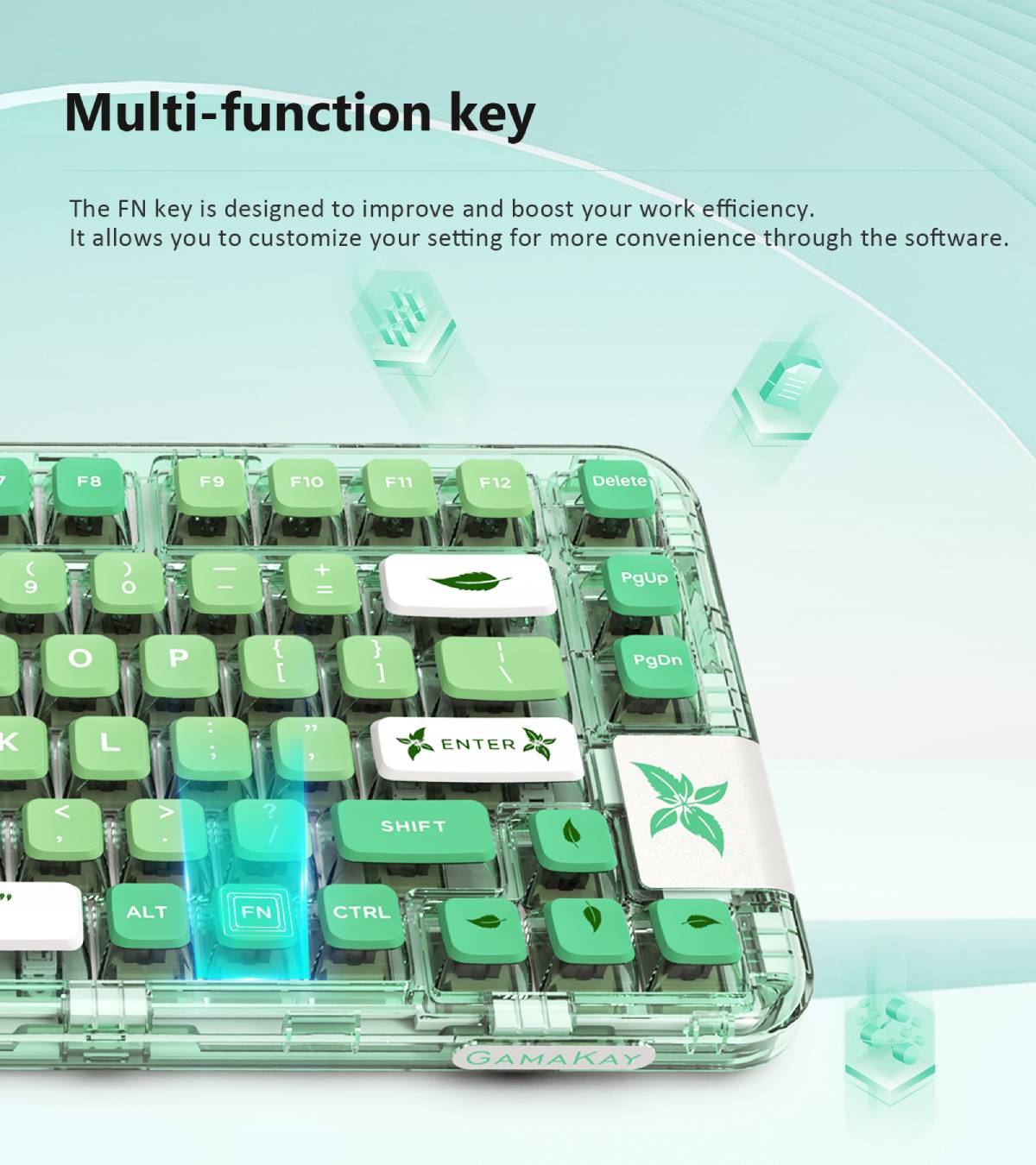 GAMAKAYGK75TransparentMechanicalKeyboardGasket80KeysRGBHotSwappableGateronGYellowProSwitchTripleMode-2005099-8