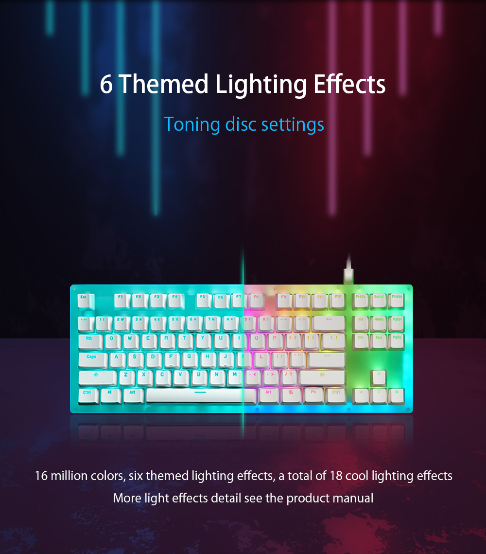 GAMAKAYK87MechanicalKeyboard87KeysHotSwappableType-CWiredUSB31NKROTranslucentGlassBaseGateronSwitchA-2008502-1