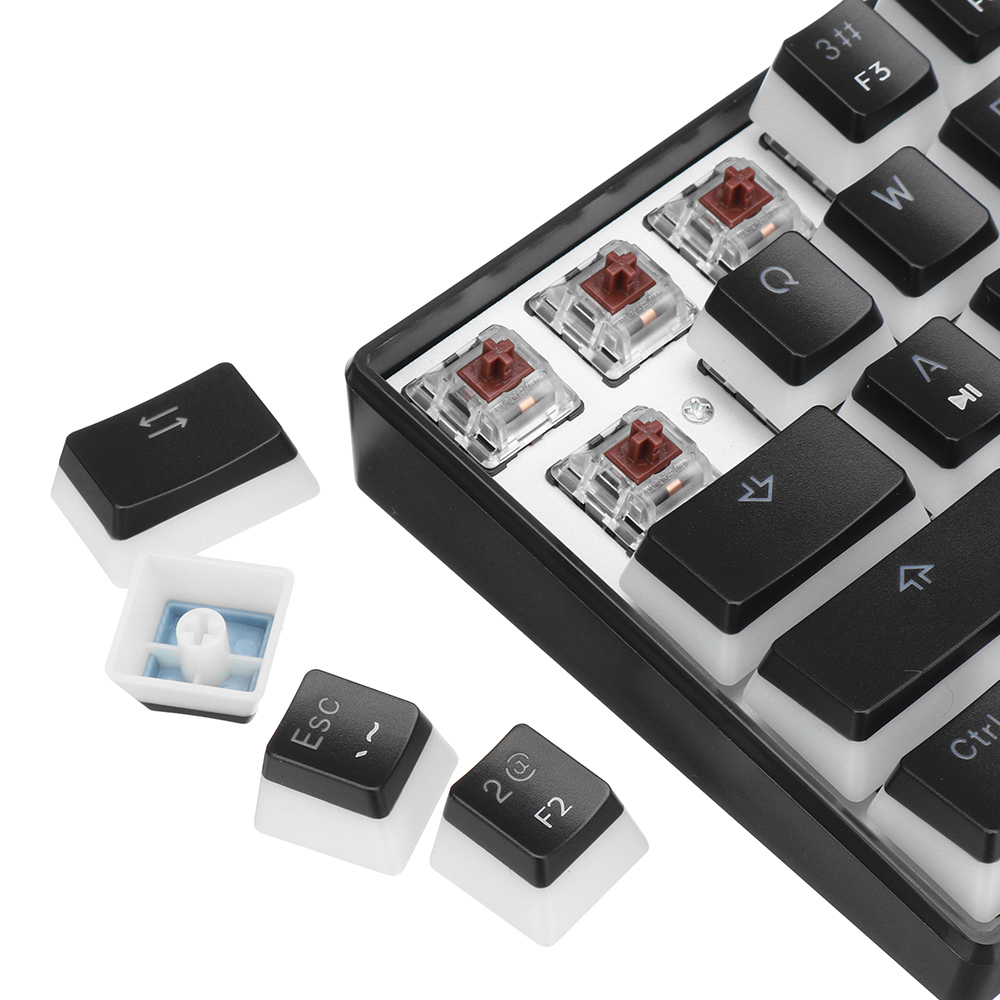 GAMAKAYMK61WiredMechanicalKeyboardGateronOpticalSwitchPuddingKeycapsRGB61KeysHotSwappableGamingKeybo-1797608-11