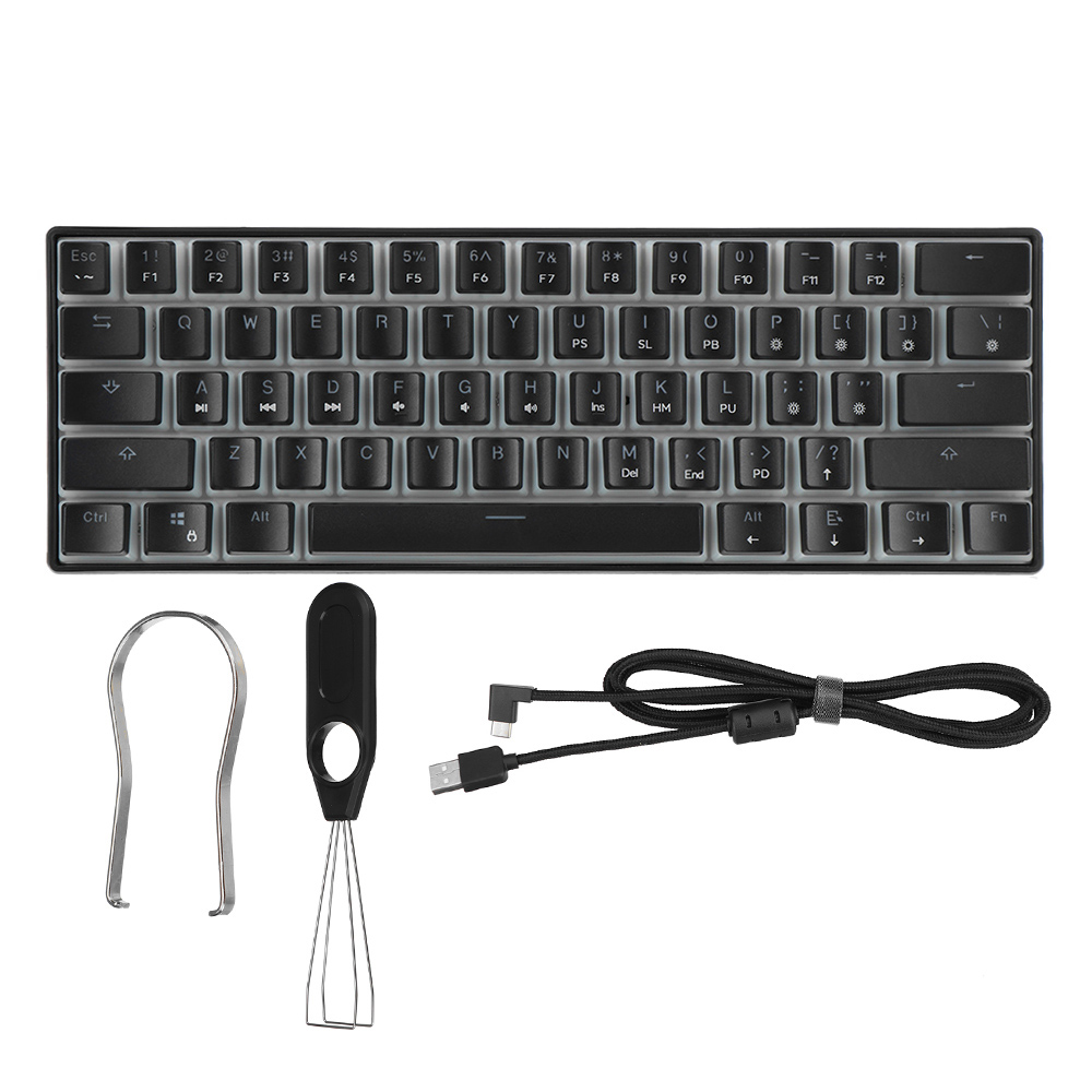 GAMAKAYMK61WiredMechanicalKeyboardGateronOpticalSwitchPuddingKeycapsRGB61KeysHotSwappableGamingKeybo-1797608-14