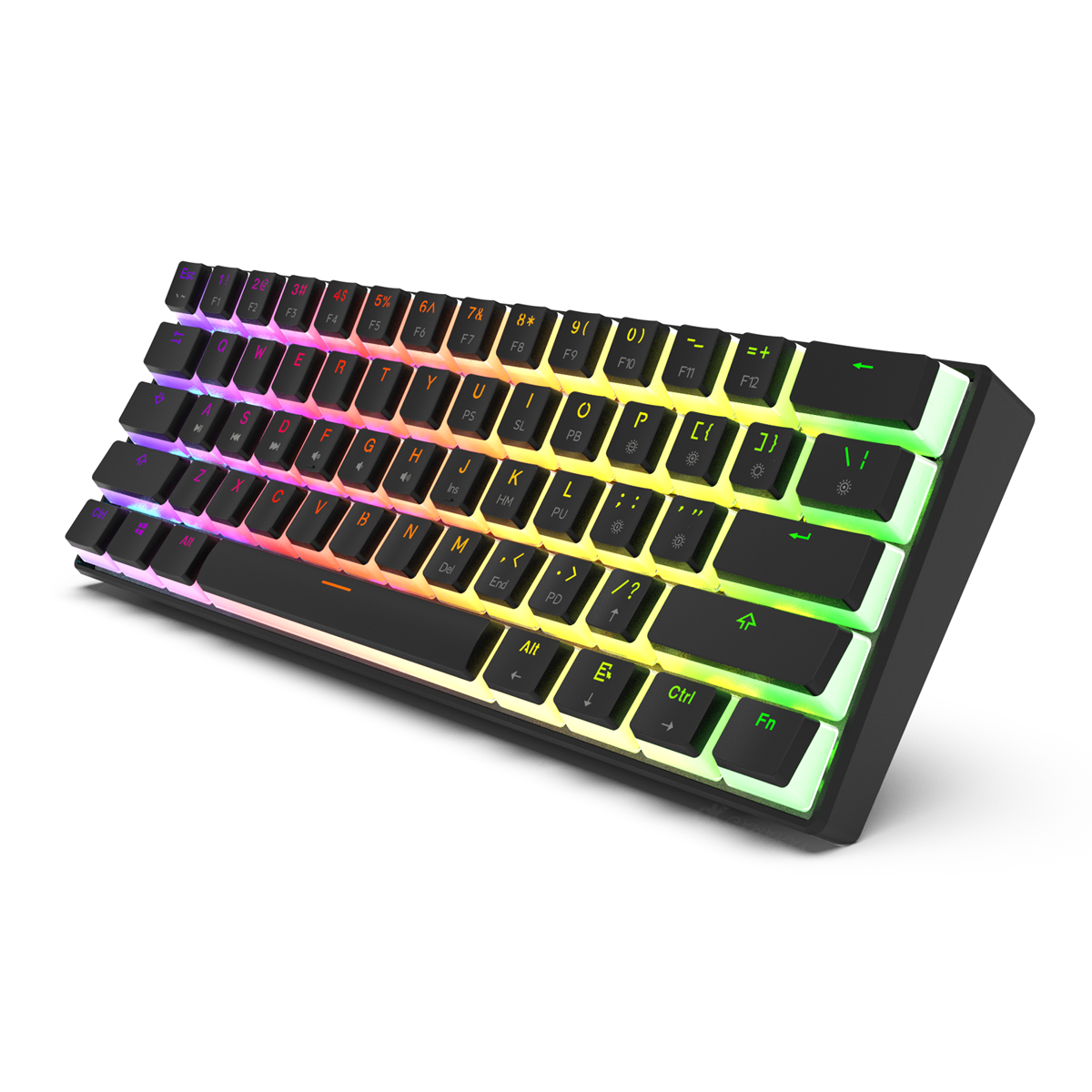 GAMAKAYMK61WiredMechanicalKeyboardGateronOpticalSwitchPuddingKeycapsRGB61KeysHotSwappableGamingKeybo-1797608-5