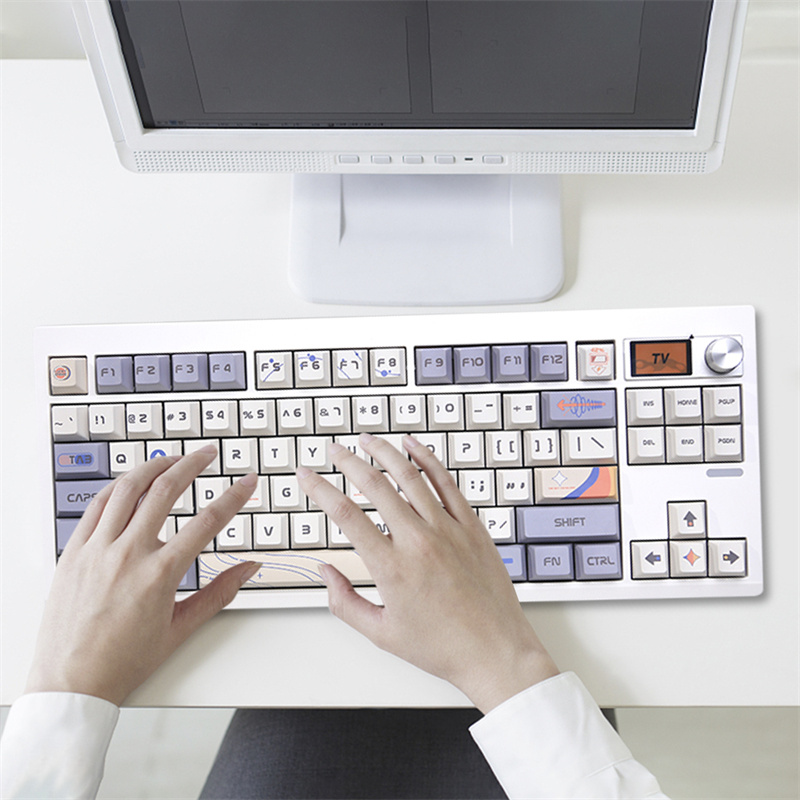 GMK87Tri-modeMechanicalKeyboardGasketKitHotSwappableRGBBlacklitType-CWiredbluetooth24GWirelessProgra-2005955-4