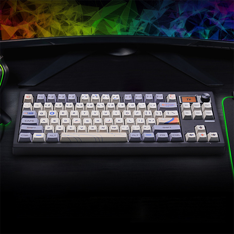 GMK87Tri-modeMechanicalKeyboardGasketKitHotSwappableRGBBlacklitType-CWiredbluetooth24GWirelessProgra-2005955-5