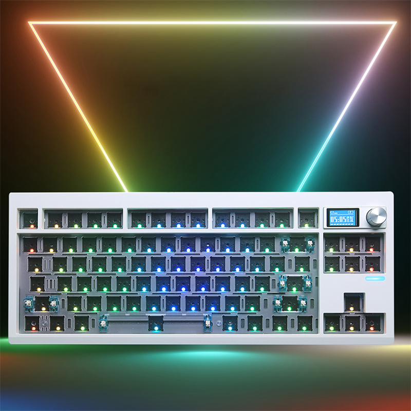 GMK87Tri-modeMechanicalKeyboardGasketKitHotSwappableRGBBlacklitType-CWiredbluetooth24GWirelessProgra-2005955-9