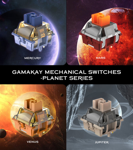 Gamakay90PcsPre-lubMechanicalSwitchPlanetSeriesTactileSilentLinearLightGuideSwitchforDIYMechanicalGa-2001196-3