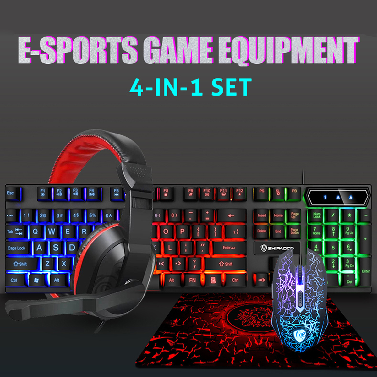 GamingKeyboardandMouseandMousepadandGamingHeadsetWiredLEDRGBBacklightBundle-1936703-1