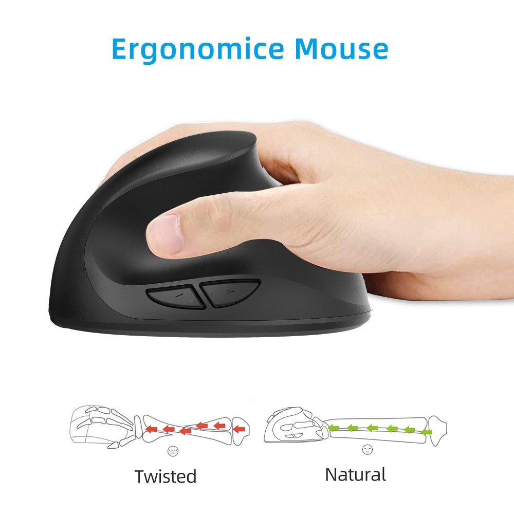 HXSJ24GHzWirelessMouseRechargeableErgonomic800-2400DPIAdjustableSilentClickBuilt-in600mAhBatteryMicr-1979133-2
