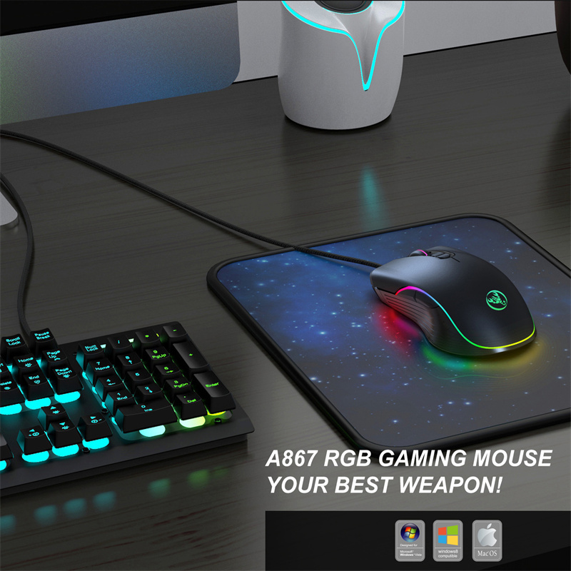 HXSJA867RGBWiredGamingMouse1000160032006400DPI7-KeysErgonomicsGamerMiceforDesktopComputerLaptopPC-2000318-6