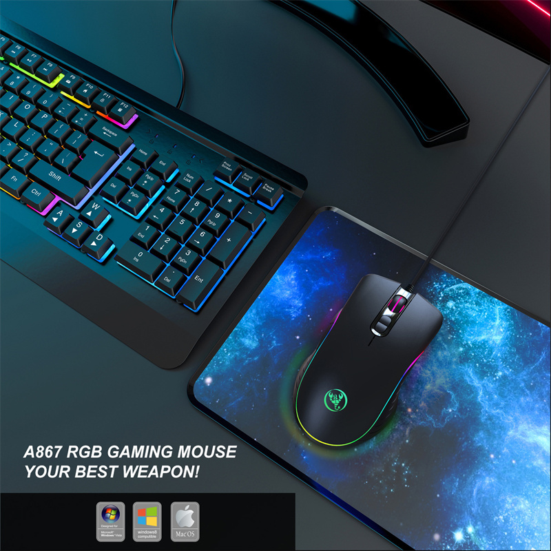 HXSJA867RGBWiredGamingMouse1000160032006400DPI7-KeysErgonomicsGamerMiceforDesktopComputerLaptopPC-2000318-7