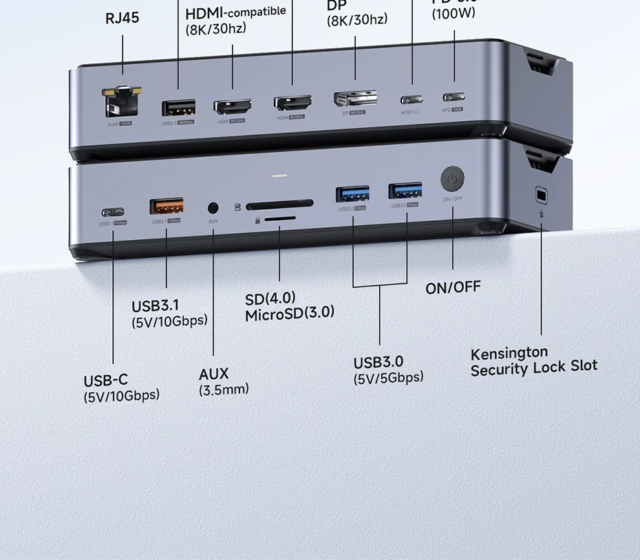 Hagibis15in1USB-CDockingStationType-Cto8KHDMI-CompatibleTripleDisplayM2SSDPD30RJ4515in1USBCHUBforPCL-2011692-6