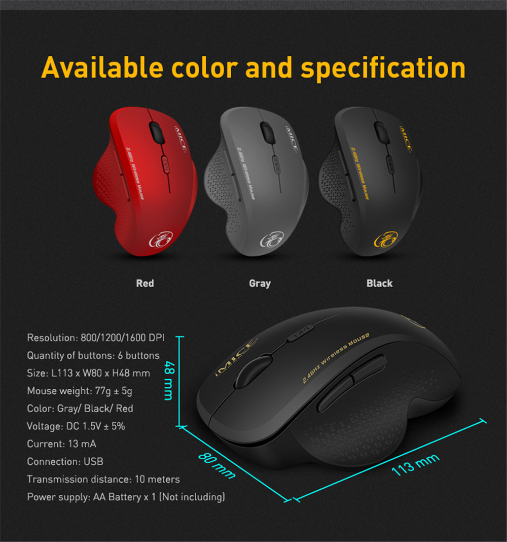 IMICE24GhzWirelessMouseErgonomicComputerMousePCOpticalMausewithUSBReceiver6buttonsWirelessMice1600DP-1979721-10