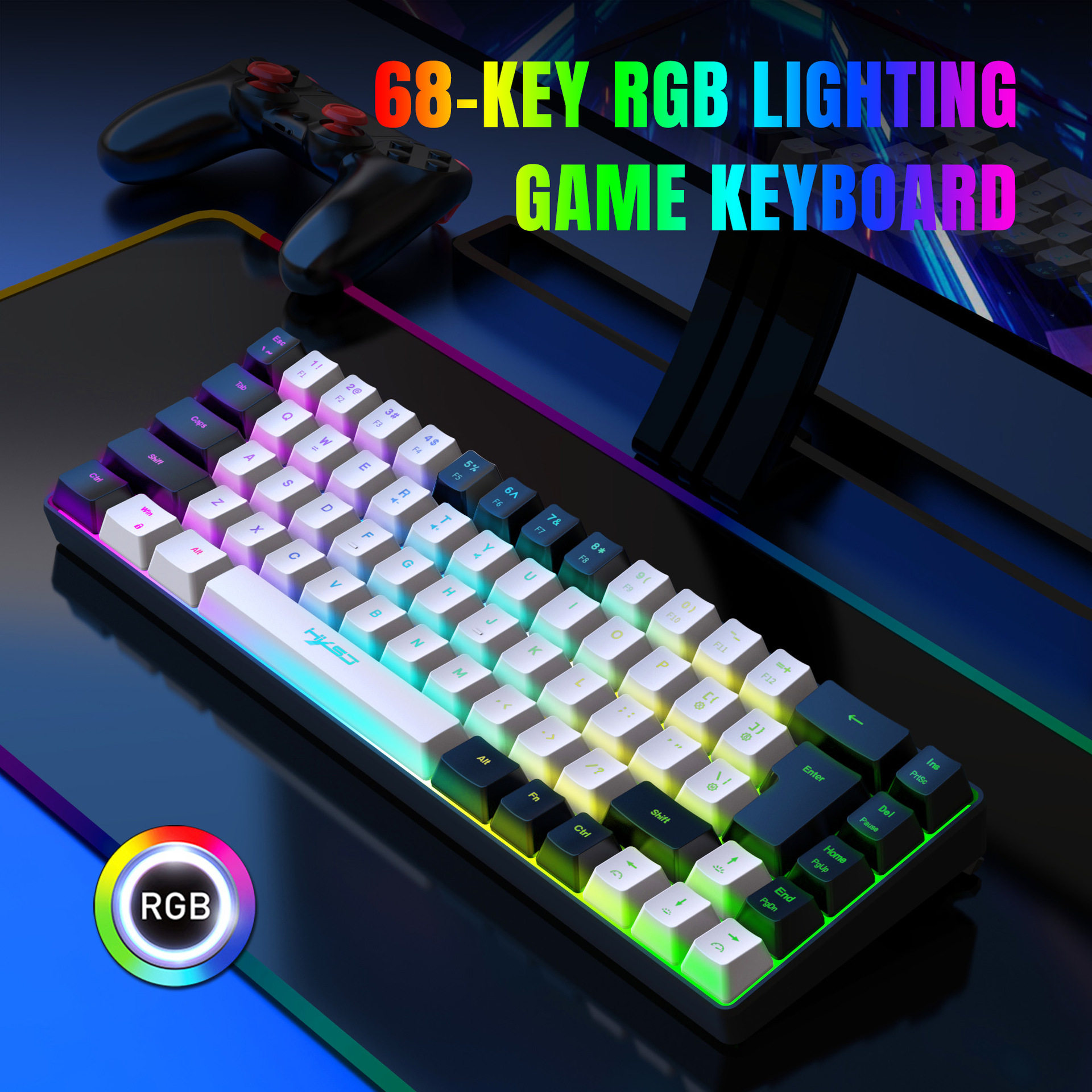 ISOLayoutHXSJ68KeysWiredGamingKeyboardRGB60ForPCHomeOffice-2000865-1