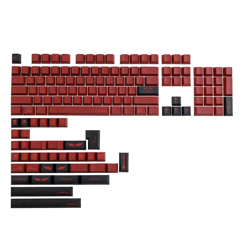 Infernal142KeysPBTKeycapSetCherryProfileSublimationCustomKeycapsforMechanicalKeyboard-1937857-3