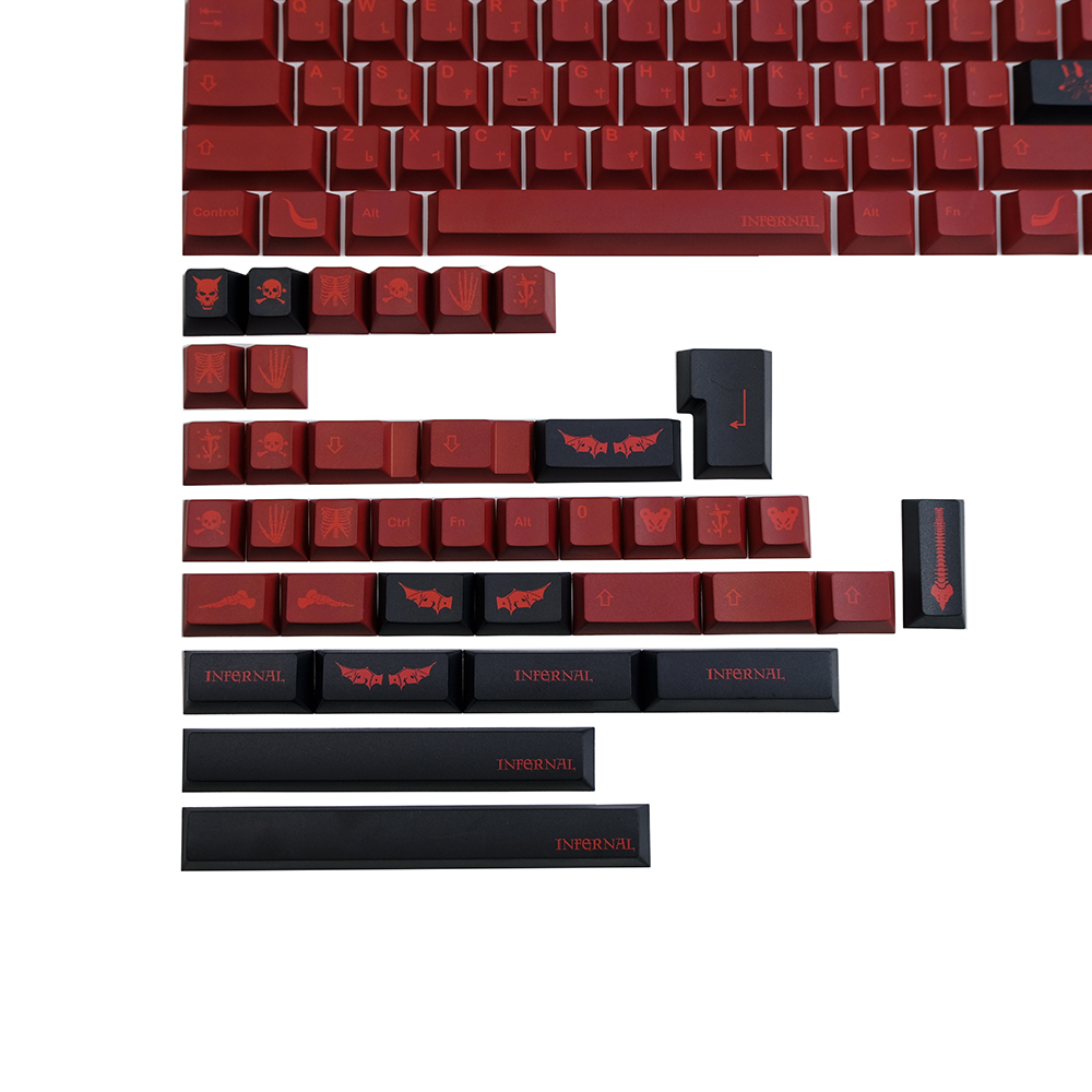 Infernal142KeysPBTKeycapSetCherryProfileSublimationCustomKeycapsforMechanicalKeyboard-1937857-4