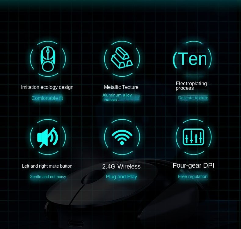 InfinixX2WirelessMouseSilentModelChargingSilentOfficeDesktopComputerNotebookMensandWomensUniversalGa-1984648-5