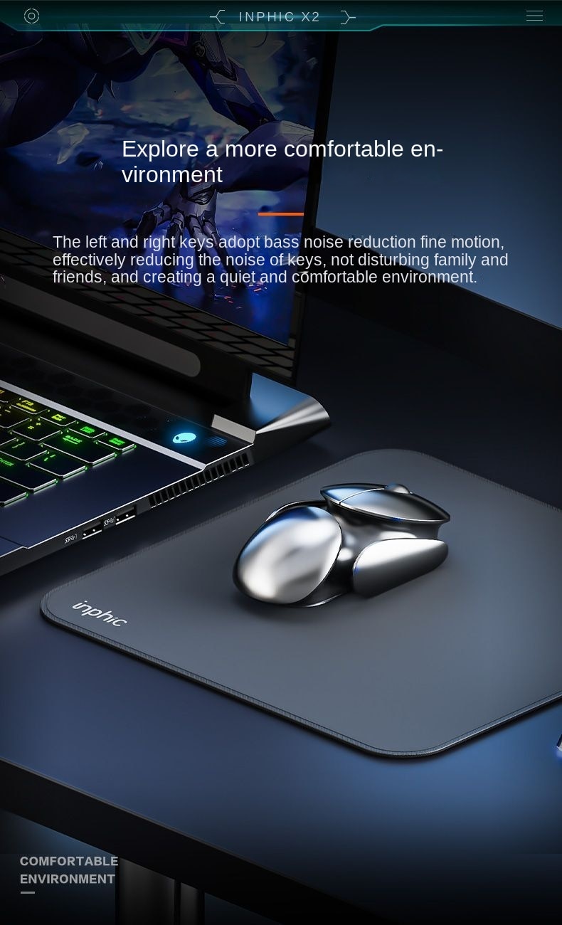 InfinixX2WirelessMouseSilentModelChargingSilentOfficeDesktopComputerNotebookMensandWomensUniversalGa-1984648-9